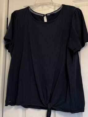 Navy Nautica Tie Front Tee Size XL